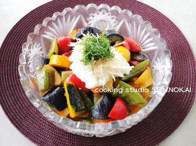 夏野菜の煮浸しの写真