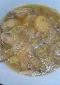 超簡単野菜タップリ塩麹トロトロ鶏スープ