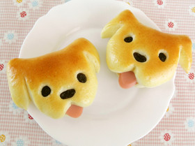 いぬパン 舌を出した子犬