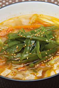 ピーマンの韓国風スープ