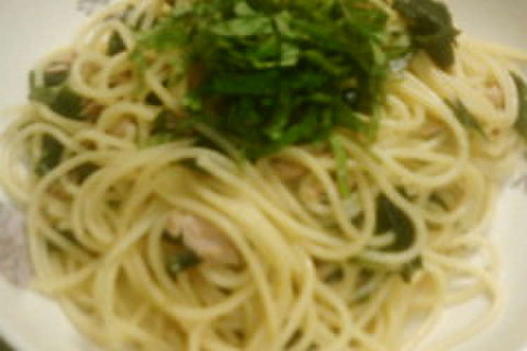 ツナ わかめ 紫蘇 で簡単パスタ レシピ 作り方 By ２４４がう クックパッド