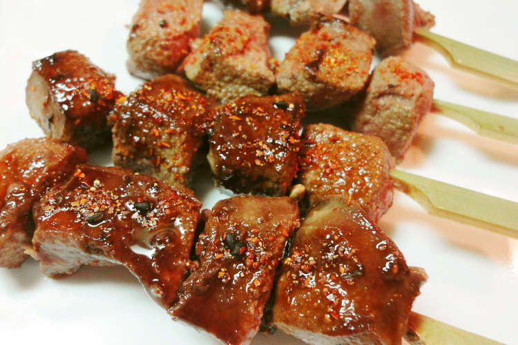 フラパンで 豚レバーの串焼き タレ レシピ 作り方 By ゆうゆう0221 クックパッド 簡単おいしいみんなのレシピが359万品