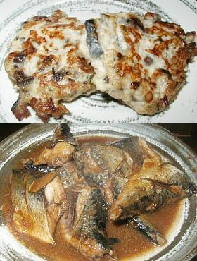 2枚おろしでサバンバーグと骨まで食べられる味噌煮の画像