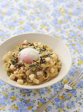 ねばねばとろ~んの和風たらこスパゲティ