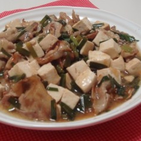 豚バラと豆腐の味噌炒め