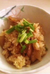 菊芋入りつけ麺、簡単リメイク炊き込みご飯