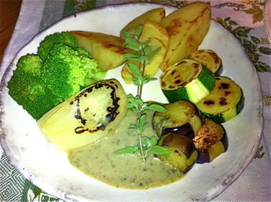 温野菜／ブルーチーズソースの写真