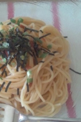混ぜるだけ♡簡単♡冷製梅パスタ
