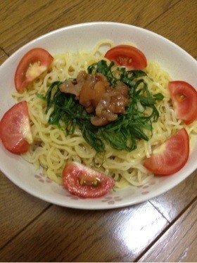 プチアレンジ☆大葉と梅干しの冷やし中華