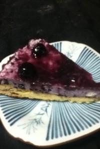 ブルーベリーづくしのレアチーズケーキ