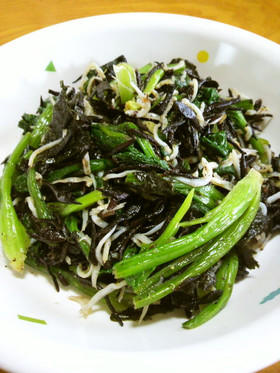 ほうれん草とひじき・しらすの生姜和え