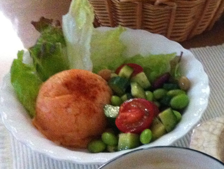 ギリシャ風枝豆ときゅうりとトマトのサラダの画像
