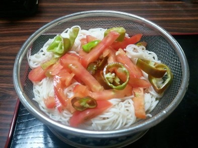 涼味健康トマトそうめん（白石温麺）の写真