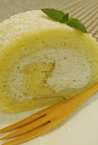バナナクリームのロールケーキ