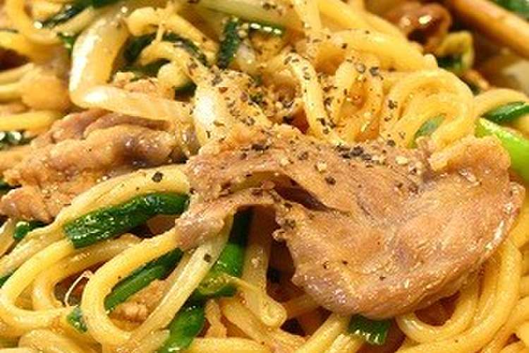 絶品 豚ニラうまうま醤油焼きそば レシピ 作り方 By ポルチーニきのこ クックパッド