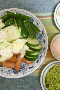 ダイエットに！野菜スティック三種のソース