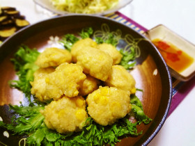 唐揚げ風☆鶏ひき肉&豆腐でヘルシー☆