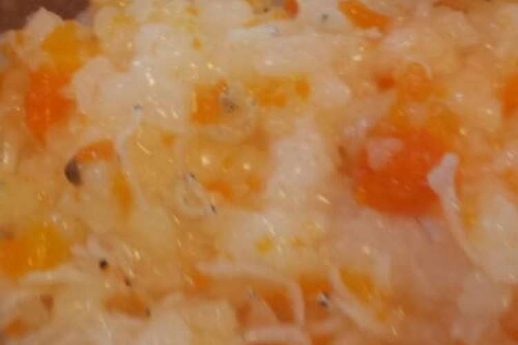 離乳食中期 お粥を美味しく 人参シラス粥 レシピ 作り方 By ふなこ55 クックパッド 簡単おいしいみんなのレシピが360万品