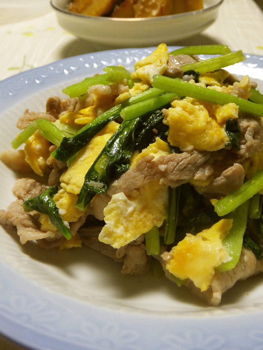 豚肉と小松菜の中華風炒めですの画像