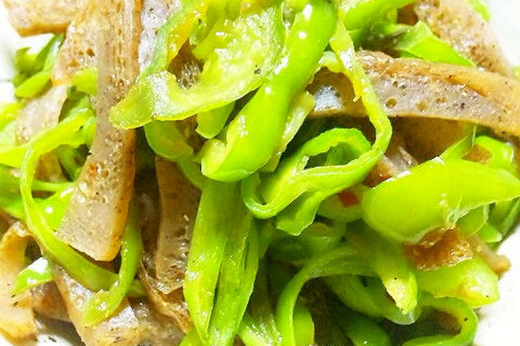 冷凍こんにゃくとピーマンのきんぴら風 レシピ 作り方 By Bojako45 クックパッド