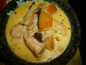 簡単 *鶏胸肉とかぼちゃのクリーム煮*