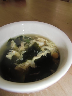 おくらとわかめのねばとろスープ♬