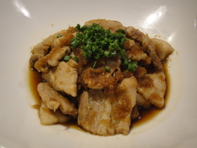 豚ばら肉のおろしポン酢タレ焼き