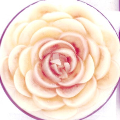 桃なヨーグルトムースケーキ。20cmの写真