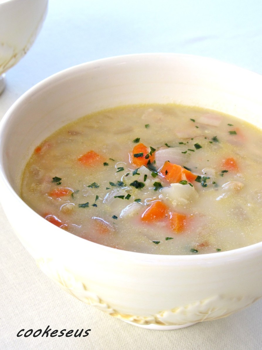 レンズ豆と野菜のスープのレシピ