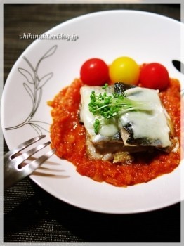 秋刀魚のチーズ焼きトマトソースの画像