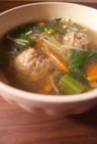塩麹鶏団子の野菜スープ煮