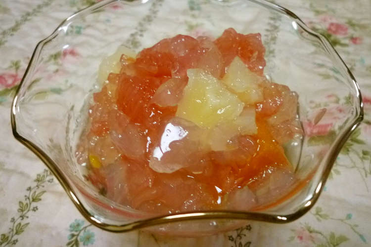 ミックスフルーツ缶の寒天ゼリー レシピ 作り方 By しのひこやま クックパッド 簡単おいしいみんなのレシピが356万品