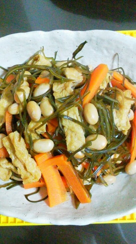 わたしの好きな刻み昆布と大豆の煮物