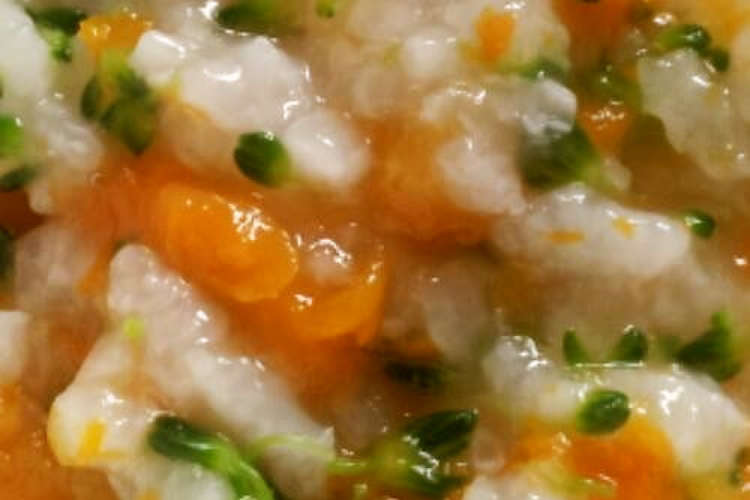 離乳食中期 お粥を美味しく カラフルお粥 レシピ 作り方 By ふなこ55 クックパッド 簡単おいしいみんなのレシピが366万品