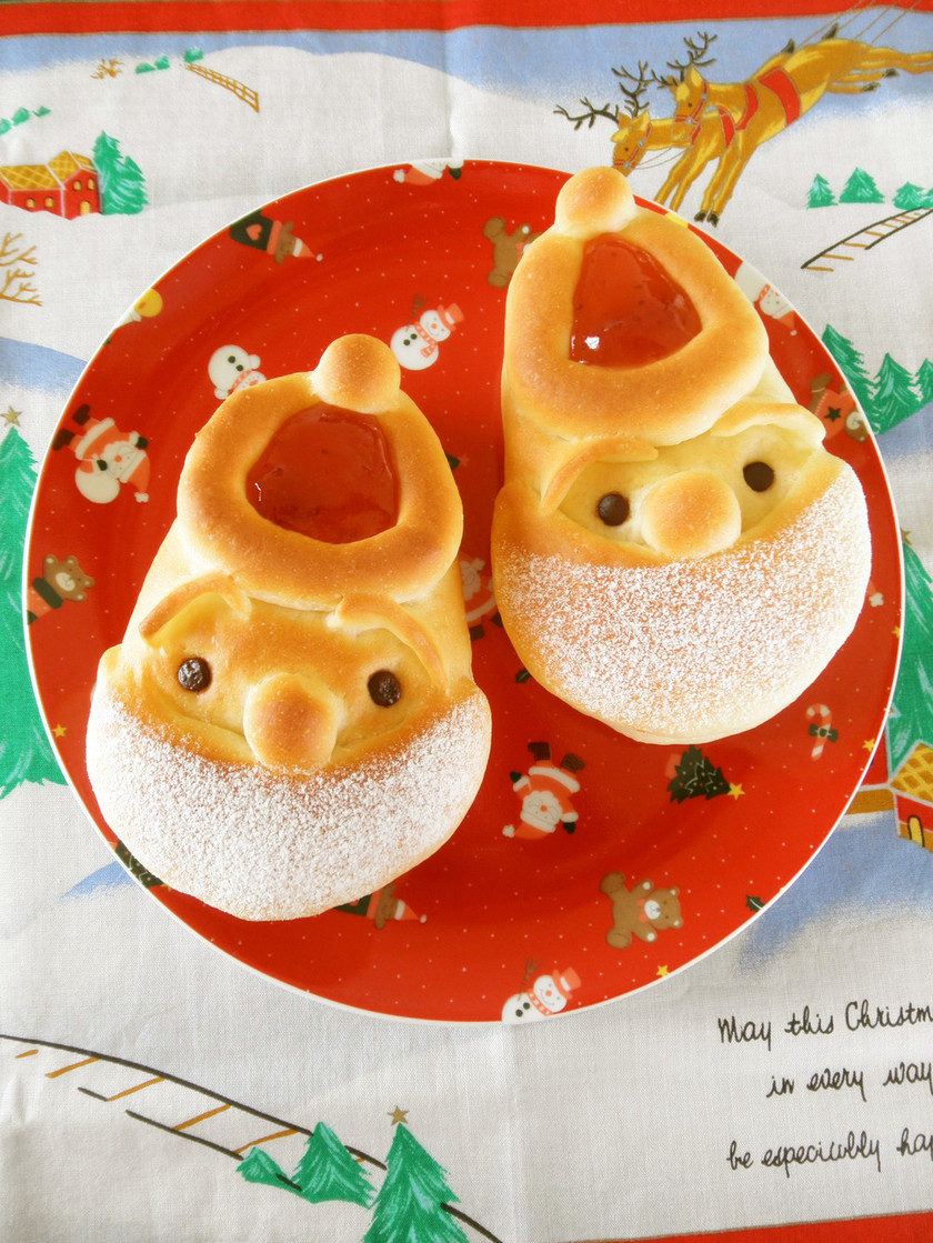 クリスマス☆サンタクロースのパン by pitachan1 【クックパッド】 簡単おいしいみんなのレシピが357万品