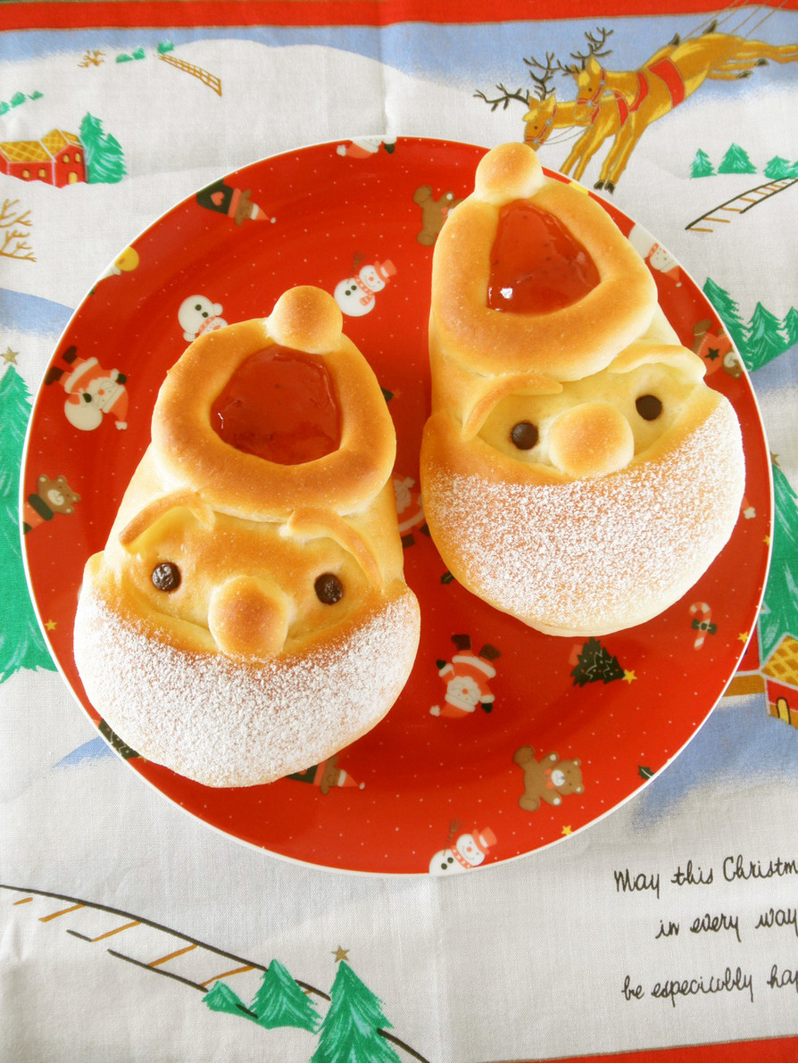 クリスマス☆サンタクロースのパンの画像