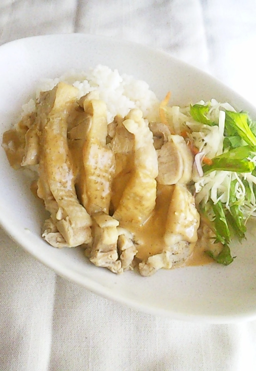 カフェ風ランチ〜茹で鶏のマヨネーズソースの画像