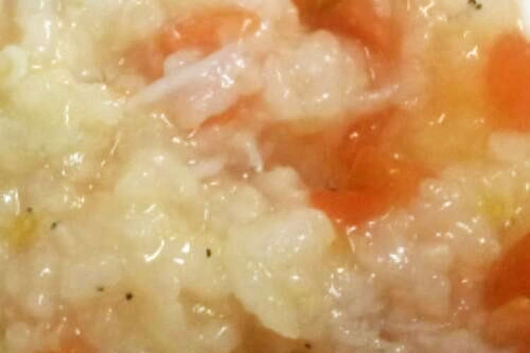 離乳食中期 お粥を美味しく トマシラス粥 レシピ 作り方 By ふなこ55 クックパッド 簡単おいしいみんなのレシピが365万品