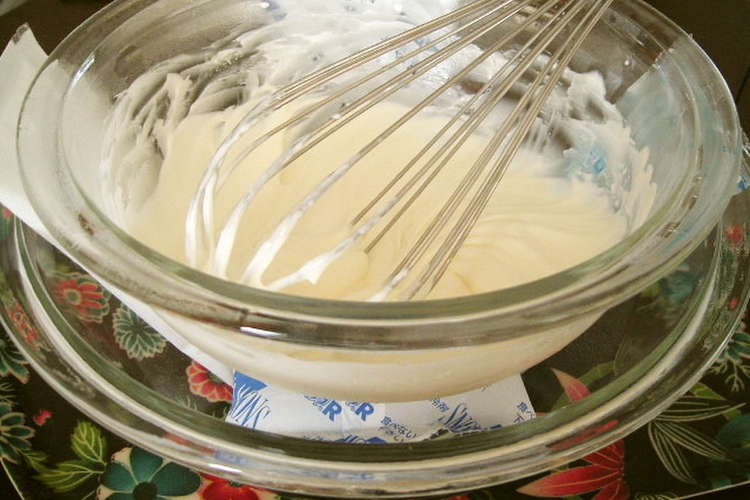 生クリームの泡立て 氷水よりコレが便利 レシピ 作り方 By ナポリタンマウス クックパッド 簡単おいしいみんなのレシピが355万品
