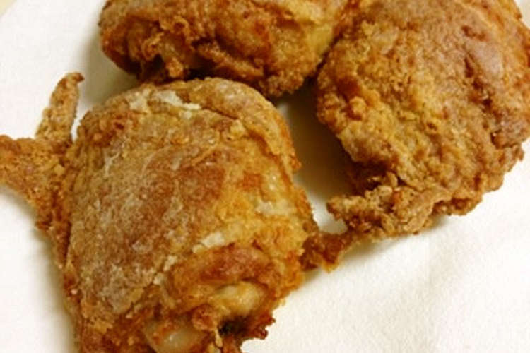 骨付き鶏もも肉の和風フライドチキン レシピ 作り方 By Crogers クックパッド 簡単おいしいみんなのレシピが361万品
