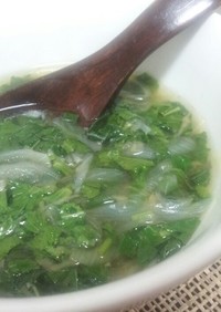 醤油麹で☆モロヘイヤのトロトロ中華スープ