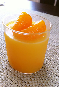 オレンジジュースで簡単みかんゼリー