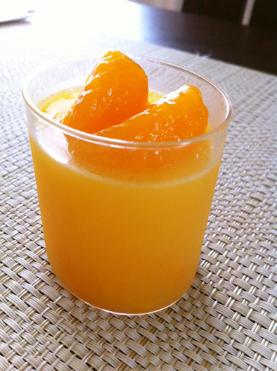 オレンジジュースで簡単みかんゼリーの写真