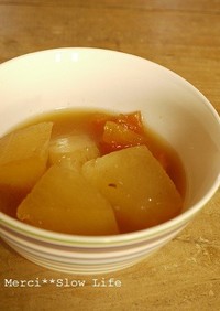 簡単♪冬瓜トマト味噌スープ