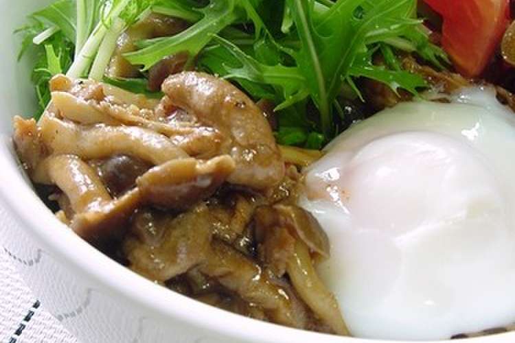 きのこと豚肉の甘辛カフェ丼 レシピ 作り方 By ラビー クックパッド