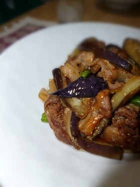 豚肉・なす・玉ねぎ・ししとうのみそいため