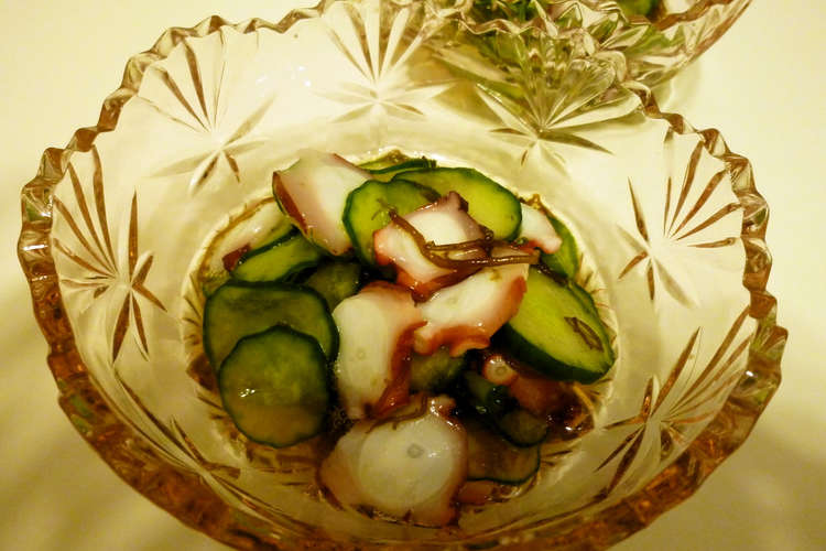 タコとキュウリのモズク酢の物 レシピ 作り方 By スーパーリンクス クックパッド
