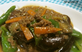 なすとひき肉☆ピリ辛みそ炒め♪