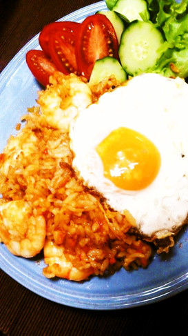 おうちで作る!海老入りナシゴレン風炒飯