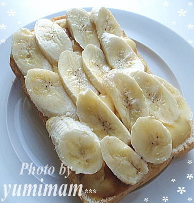 塩プリンdeバナナのせトーストの画像